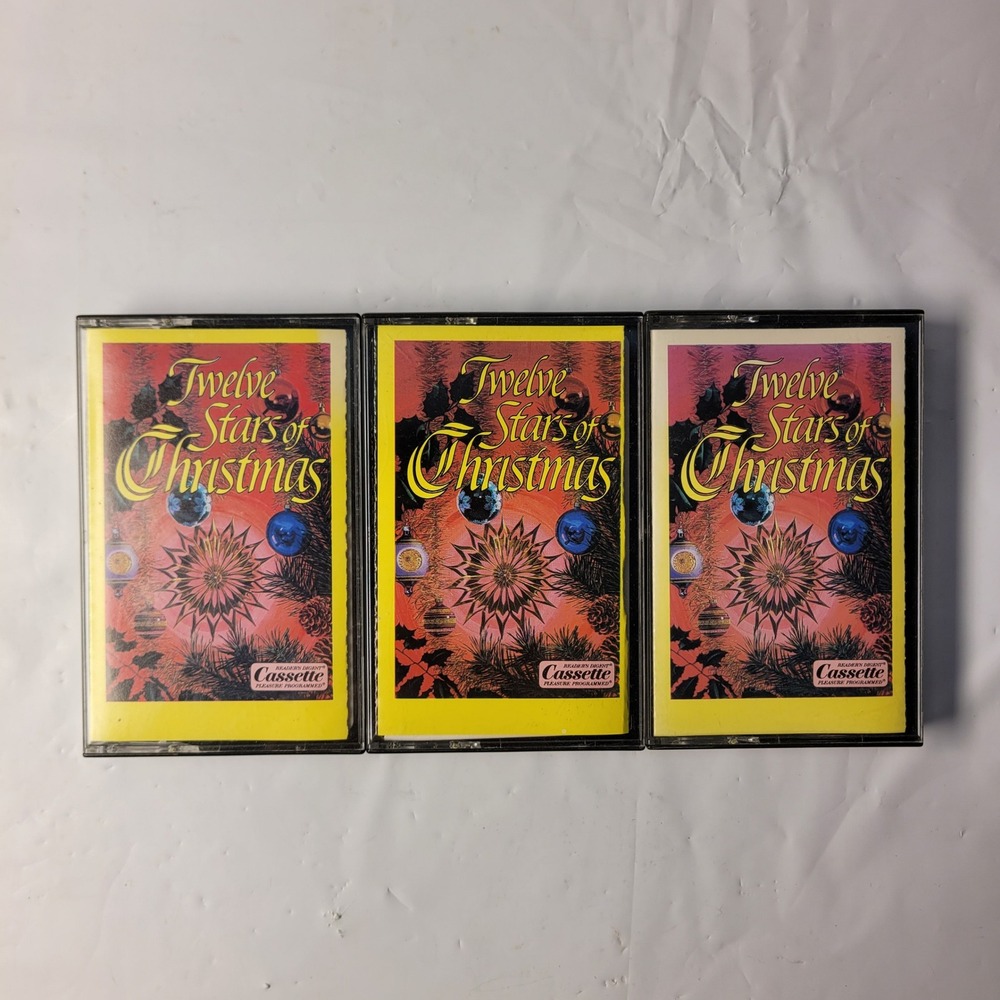 Reader's Digest Twelve Stars of Christmas Cassette Set 3-Tape Holiday Collection